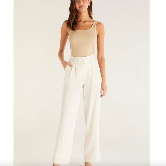 Z Supply Lucy Airy Pant in Adobe White Size Small NWT - Picture 1 of 12